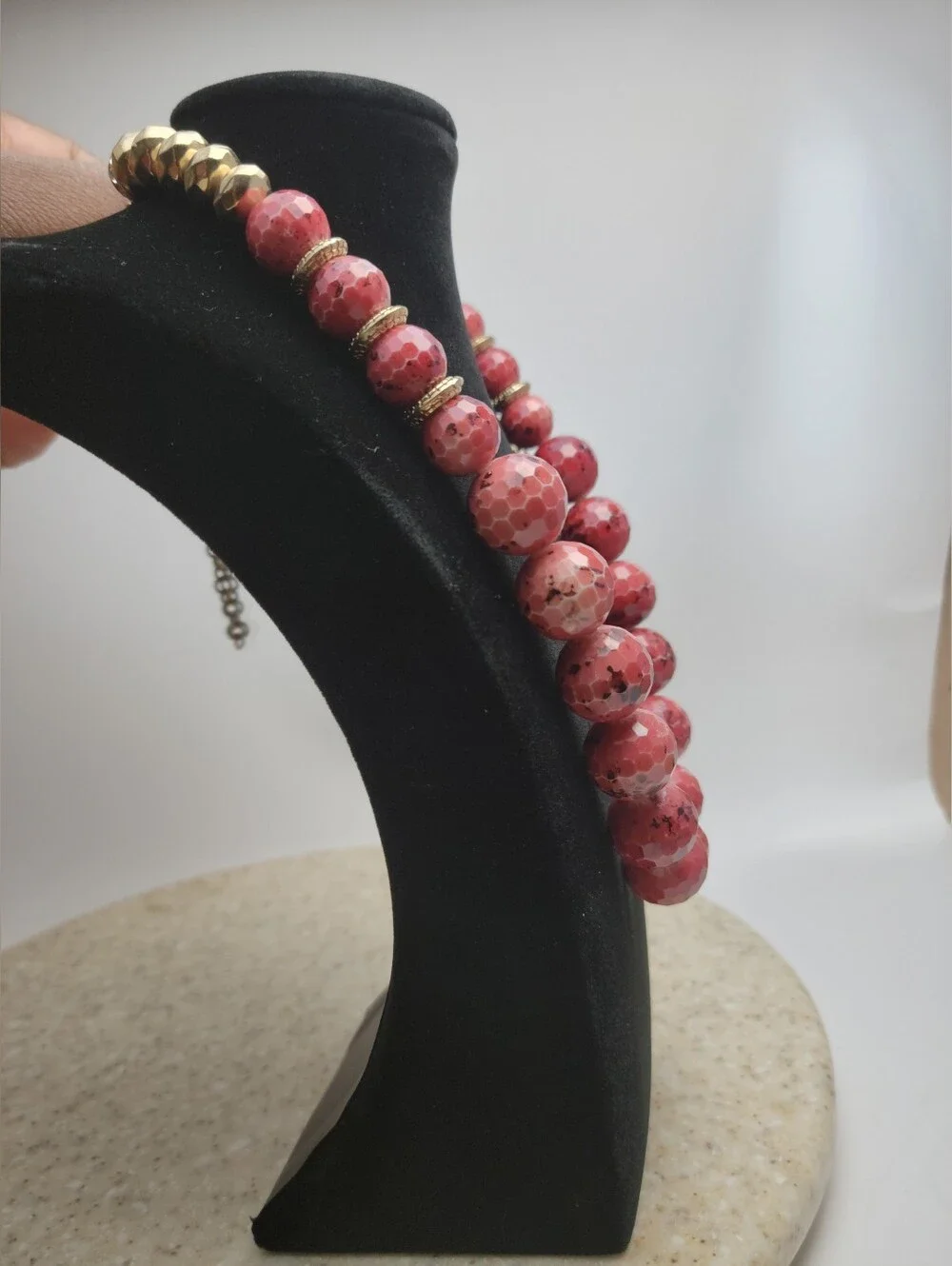 The Limited Vintage Pinkish/Ref Beaded Statement Necklace
